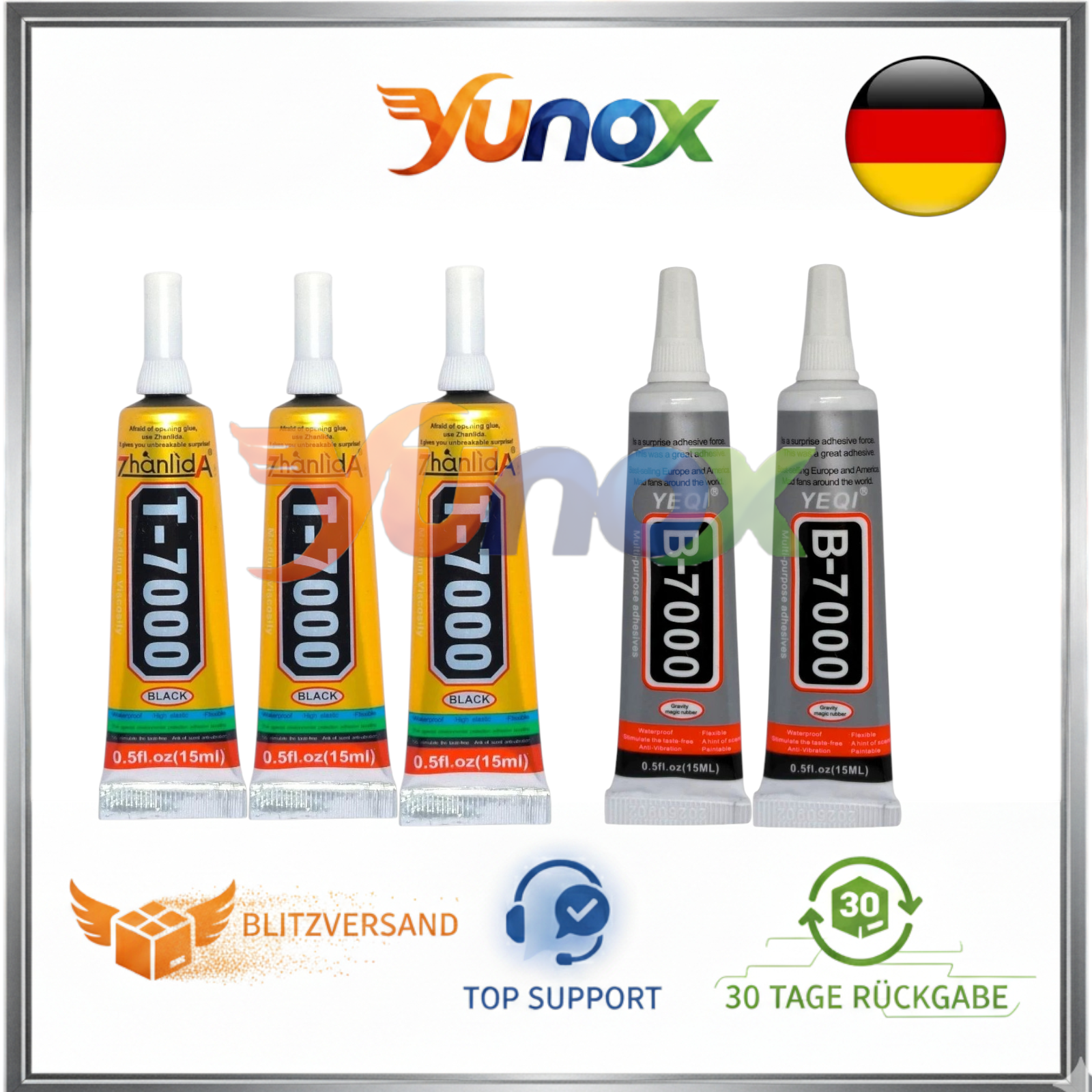 T-7000 B-7000 T-8000 Alleskleber – Display Schmuck Bastel Handy Backcover Kleber