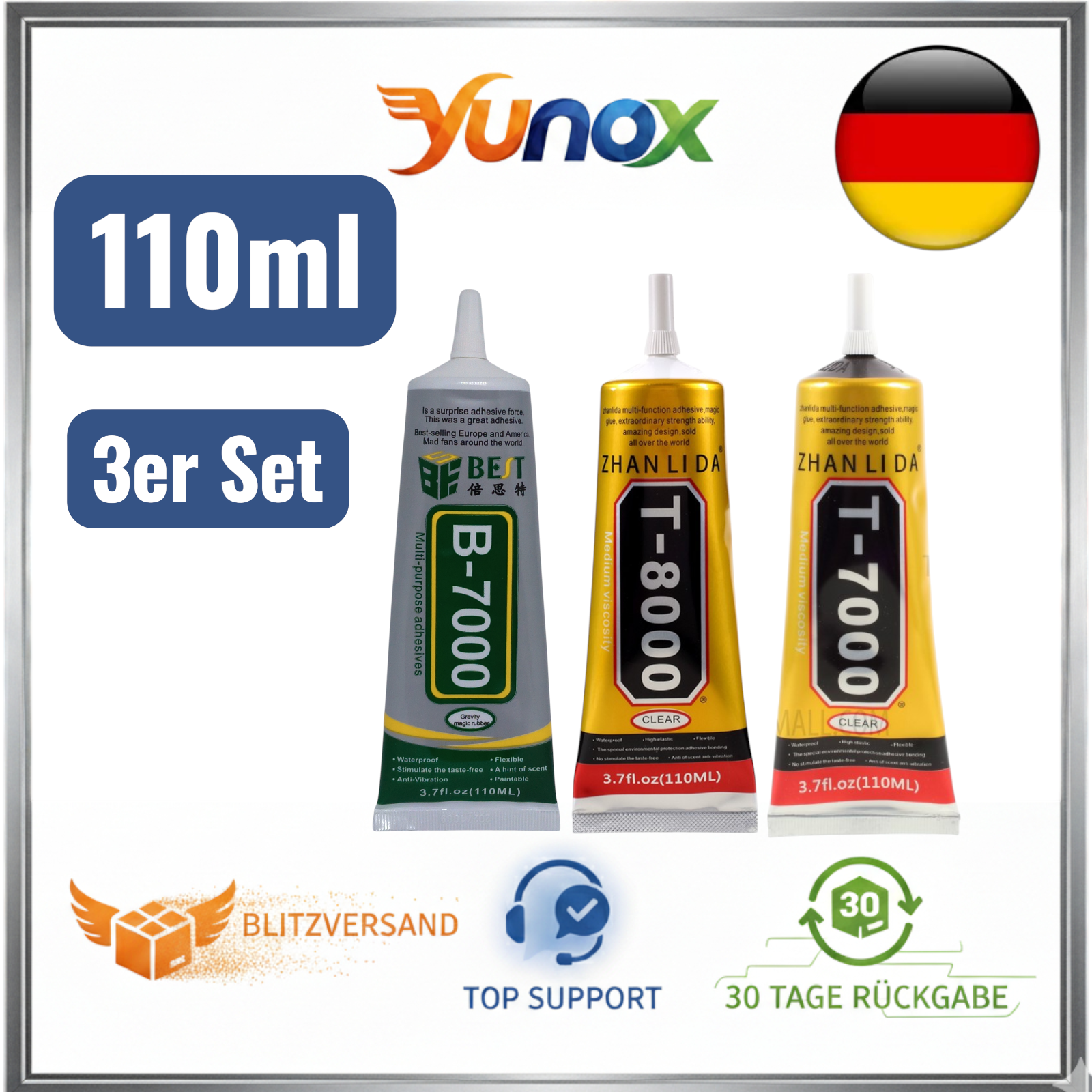 T-7000 T-8000 B-7000  110 ml Set – Handy Display Reparatur Kleber - mit Rechnung