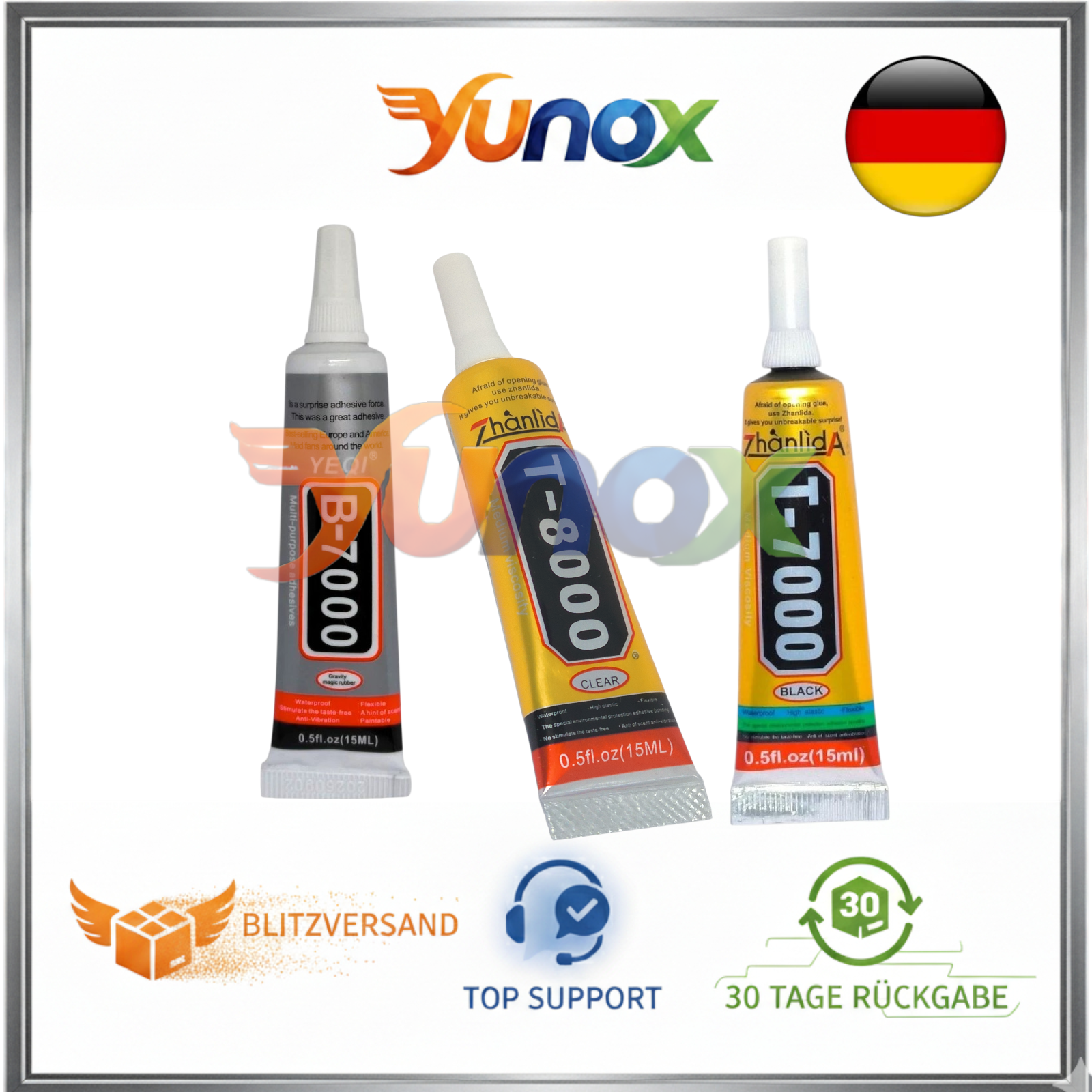 T-7000 B-7000 T-8000 Alleskleber – Display Schmuck Bastel Handy Backcover Kleber