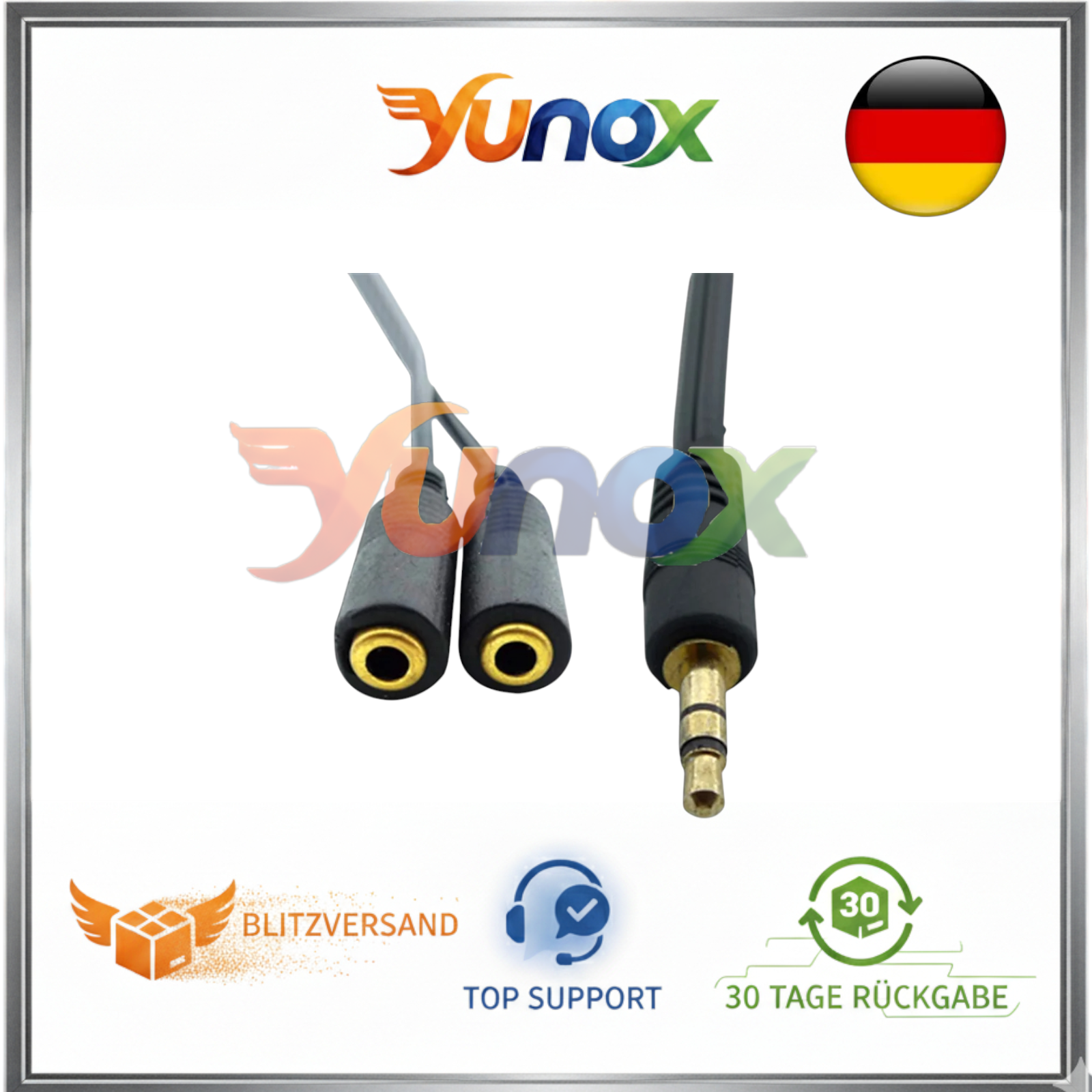 AUX Kopfhörer 3,5mm Splitter Y-Adapter Klinke Y Kabel Verteiler Audio Stecker